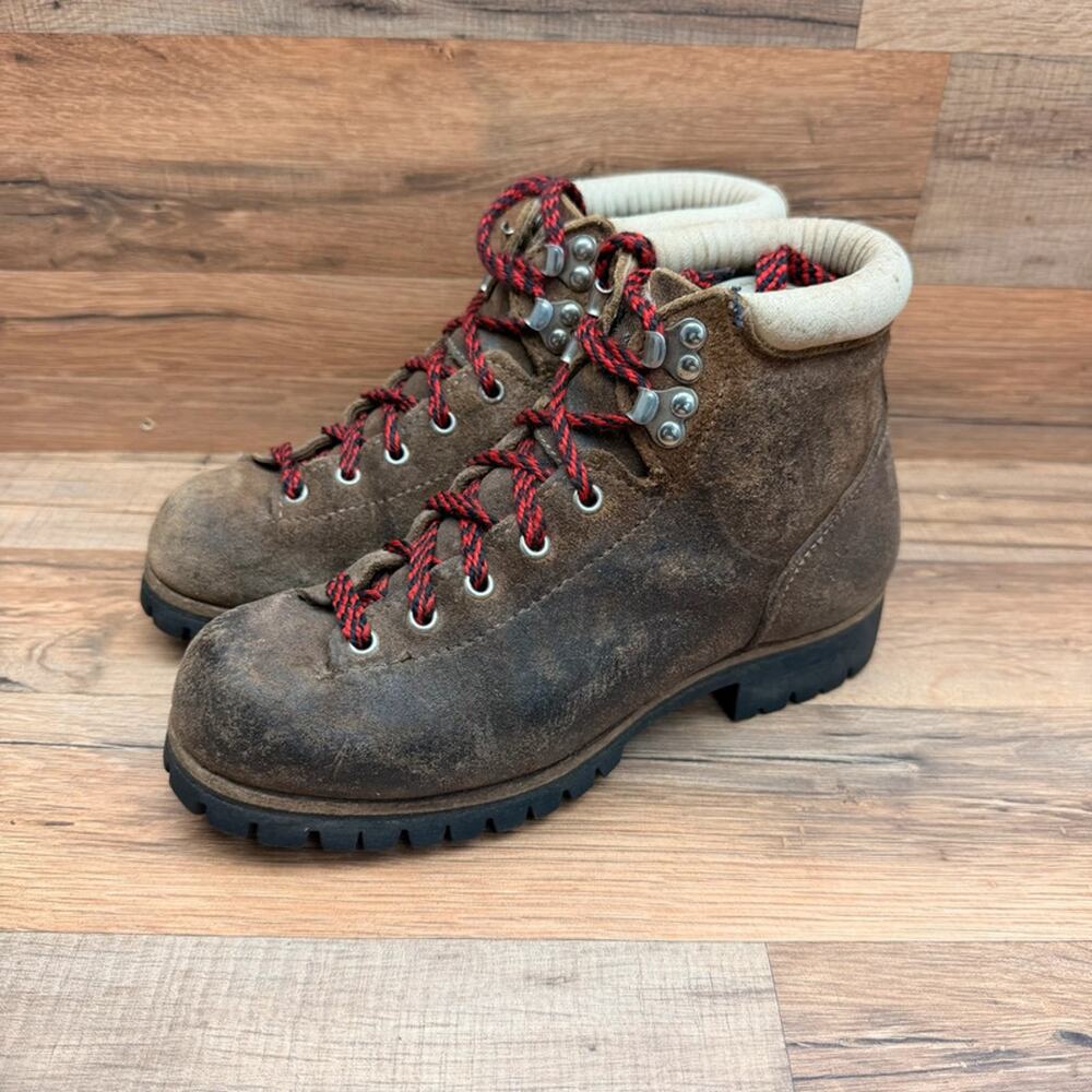 Vintage Vasque Hiking Boots Mountaineering Size 6.5 Split Cowhide Suede